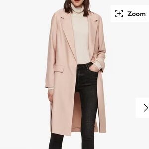 All Saints Aleida Duster Coat Pink Size 6